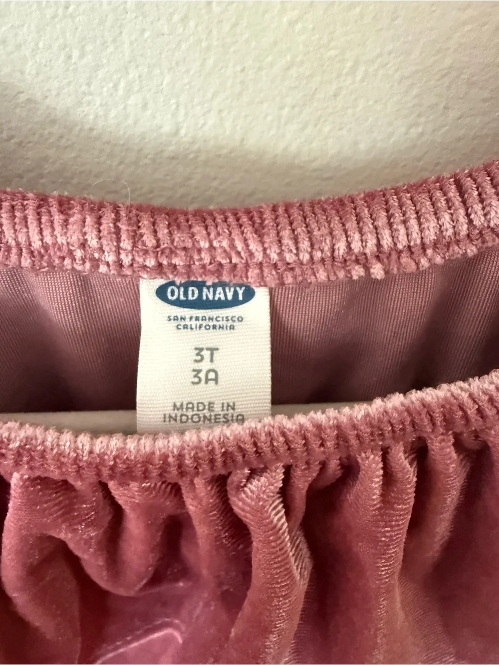Old Navy Velvet Off-Shoulder Dress in Mauve